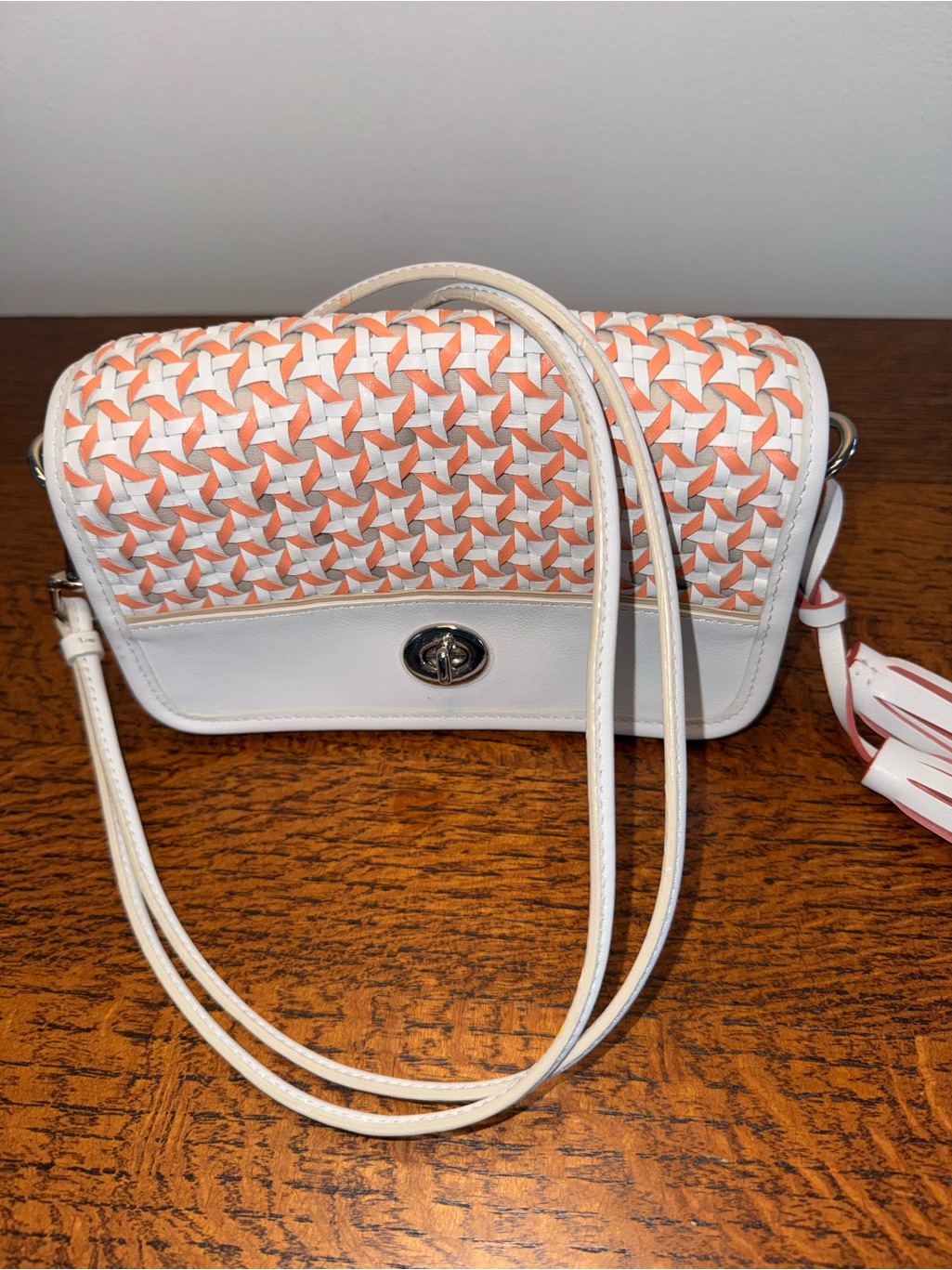 Coach Legacy Penny Canning Woven Crossbody Bag